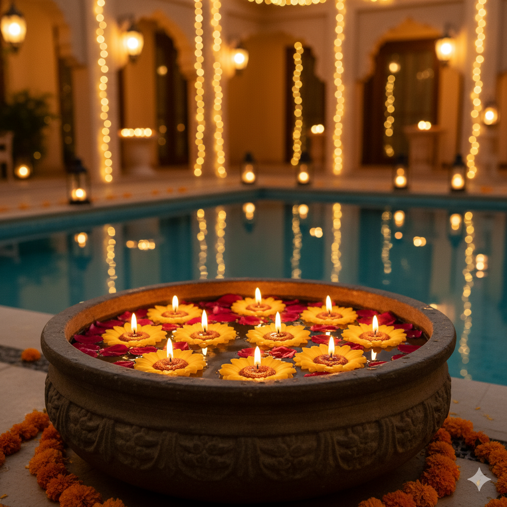 Sunflower Floating Candle Set of 6 (Small)